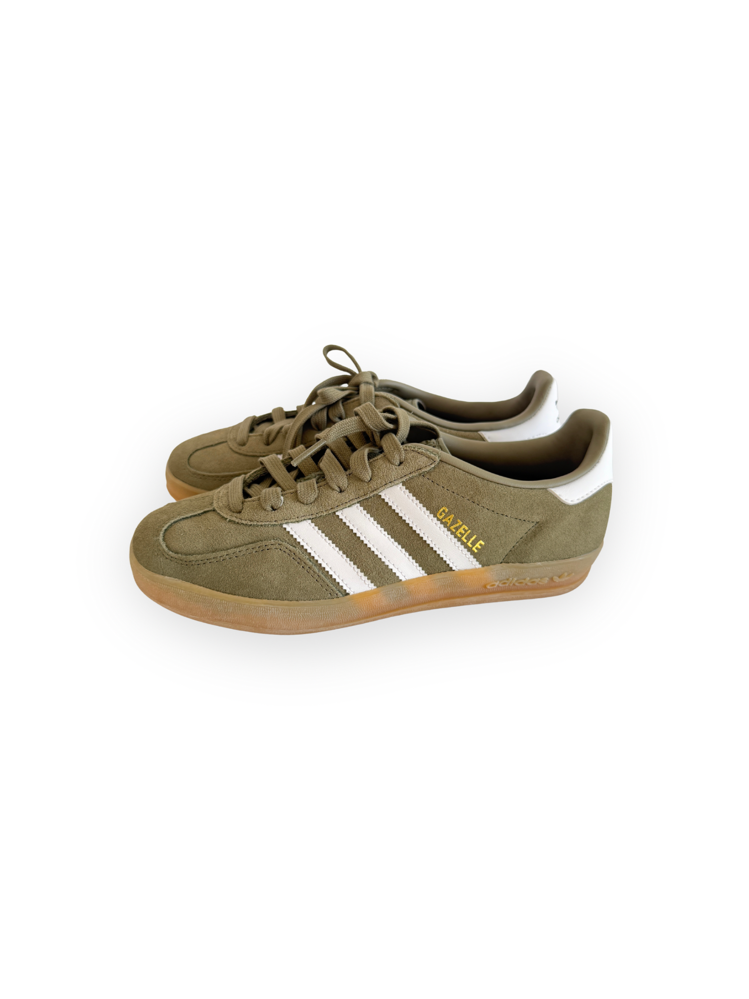 Adidas Gazelle Indoor - Vert Olive / Blanc