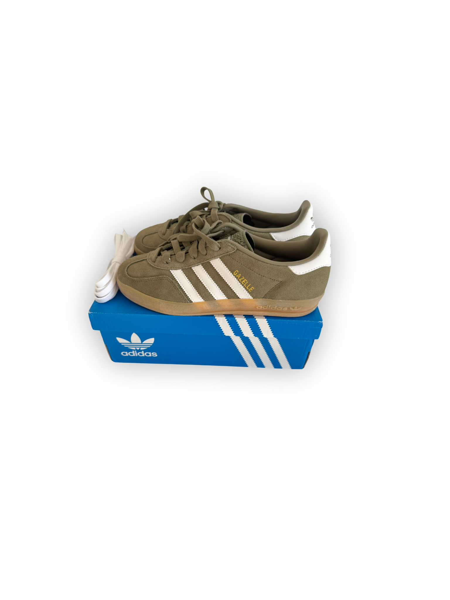 Adidas Gazelle Indoor - Vert Olive / Blanc